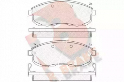 R BRAKE rb1101 -  Комплект тормозных колодок, дисковый тормоз